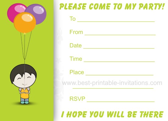 Birthday Invitations Free