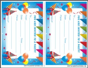 Printable Birthday Party Invitations for Kids