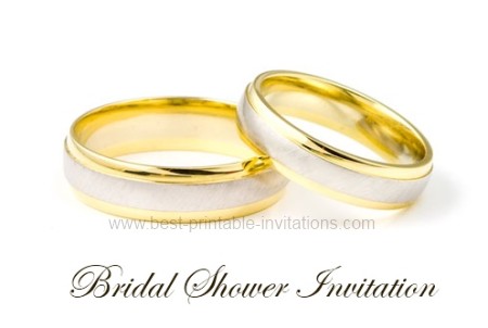 Free Bridal Invitation - wedding rings