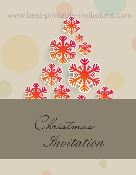 Christmas Invitation Cards - Christmas Tree Invite