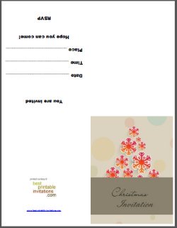 Foldable Christmas Invitation Card