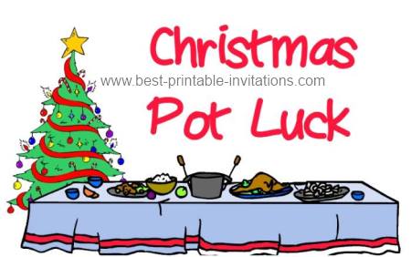Free Printable Christmas Potluck Invitations