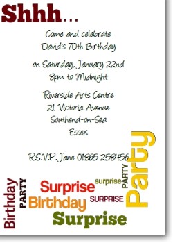 Customized Surprise Birthday Invitation