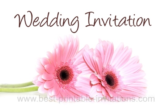 Daisy Wedding Invitations - free printable invites
