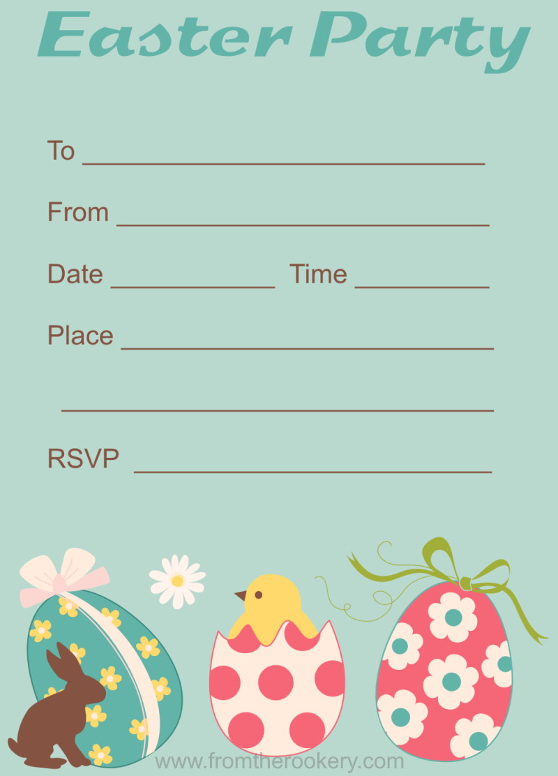 Printable Easter Party Invitations