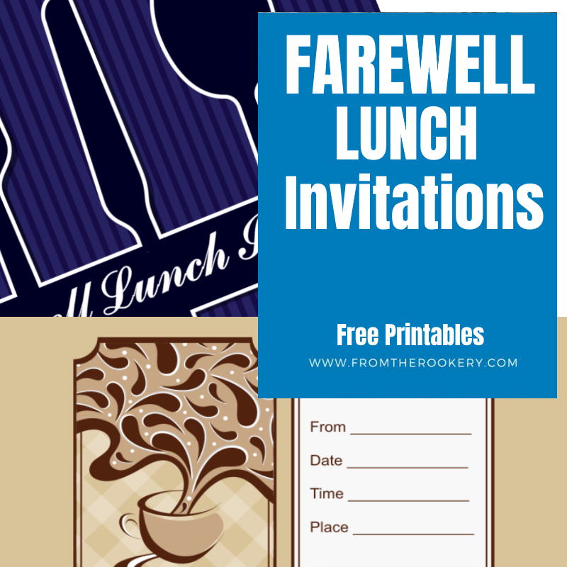 Farewell lunch invites