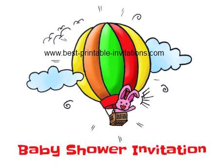 Free Baby Shower Invitations - Rabbit Design Printable Invites