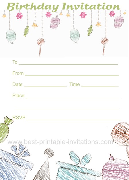 Free Birthday Invitation - Printable Party Invites