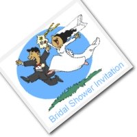 Free Bridal shower invitation - happy couple design