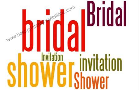 Free Printable Bridal Invitations - bright wording invitation cards