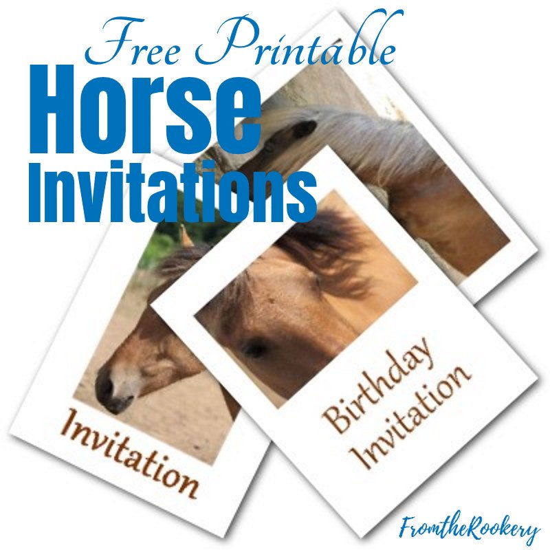 Printable Horse Birthday Party Invitations