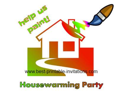 Free Printable Housewarming Invitations - Help us paint party invites