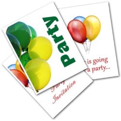 Free printable balloon party invitaitons