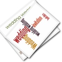 Free wedding invitations to print - bold word designs