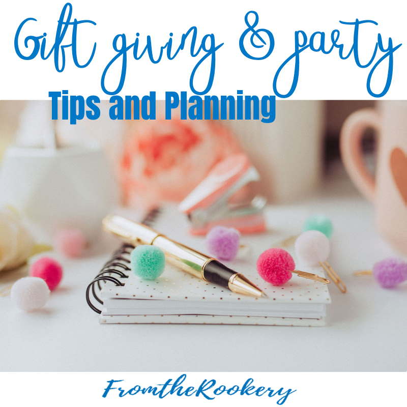 gift giving and party tips and planning ideas
