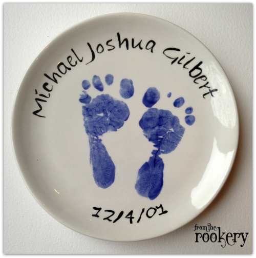 Handprint Crafts - footprint plate
