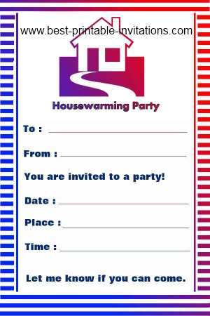Free House Warming Invitations - Printable housewarming party invites