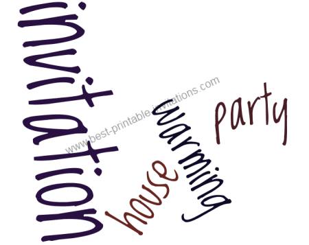 House Warming Party Invitations - Free printable houswarming invite card templates