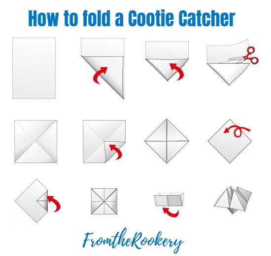How to fold Chatterbox, Cootie Catcher Invitations