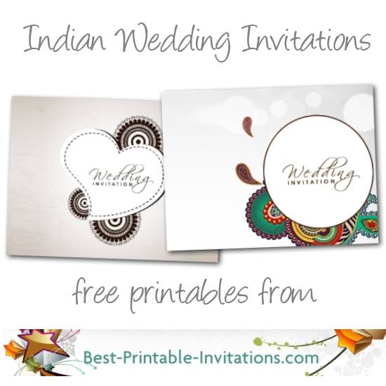 Free printable Indian Wedding Inviations