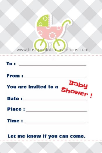 Invitations for Baby Shower - free printable templates