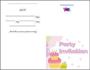 Party Cards - Free printable kids birthday invites