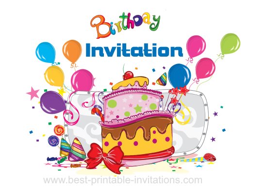 Printable Invitations Party Cards