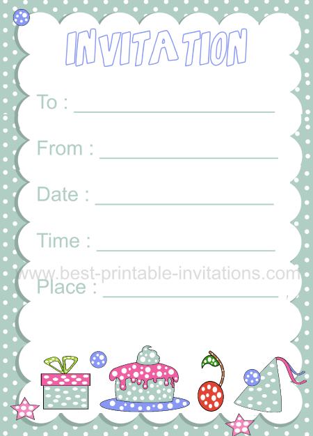 Printable Kid Birthday Invitation