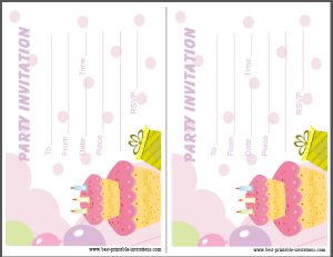 Printable Kids Birthday Party Invites