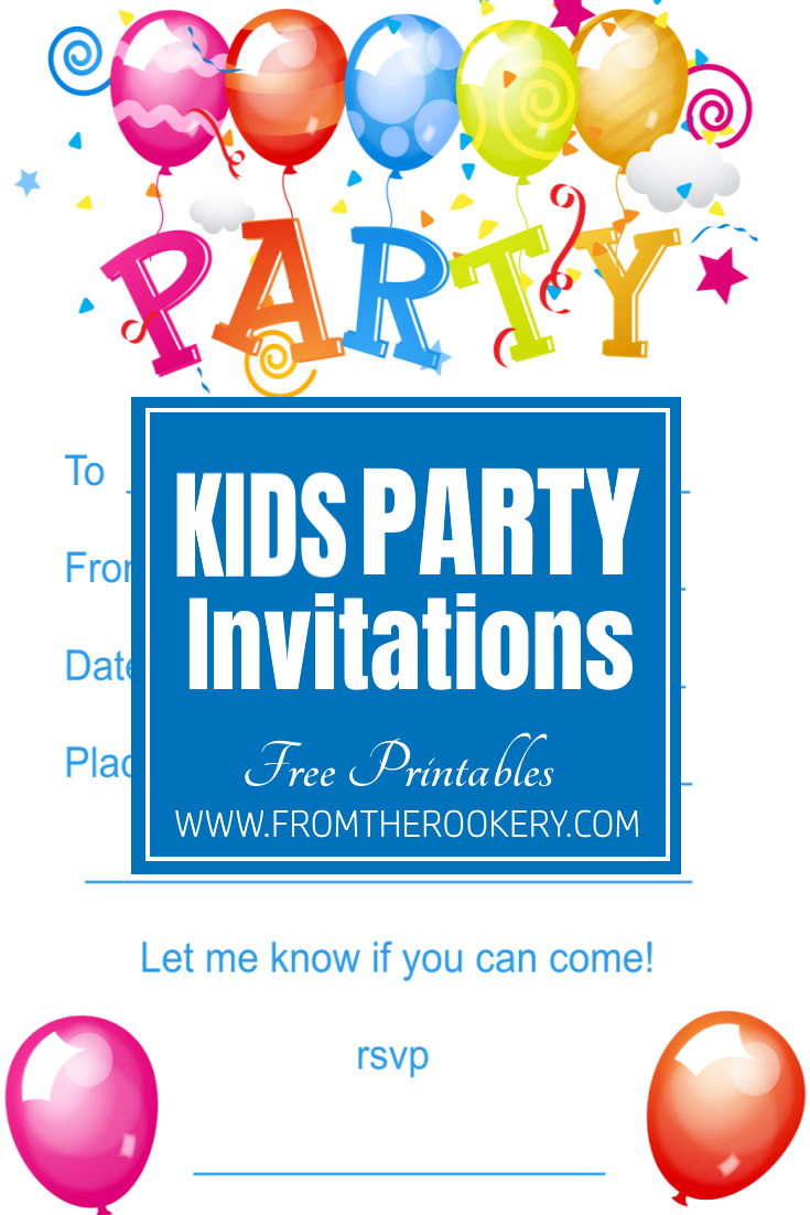 Free Kind Birthday Party Invites