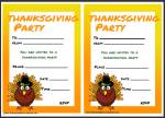 Kids Thanksgiving Party Invites
