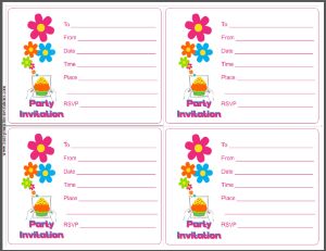 Printable Party Invitation Card