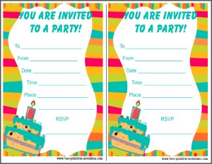 Printable Party Invitations for Kids