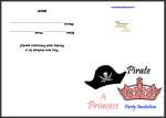Princess and Pirate Party Invitation thumbnail