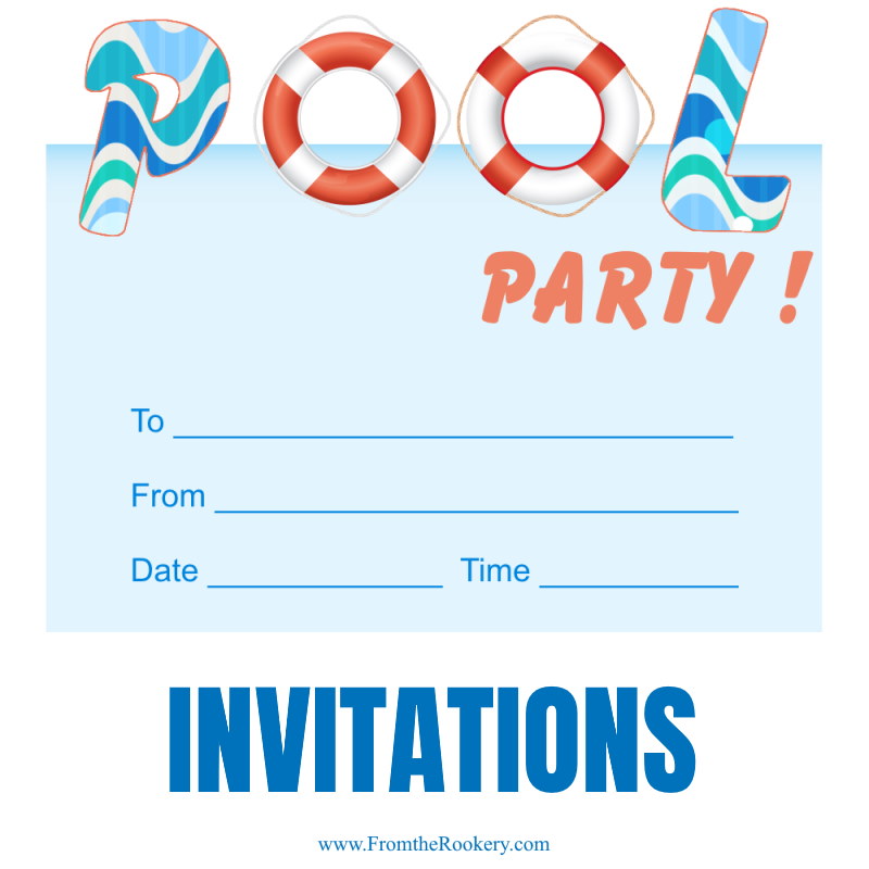 Pool party Invites