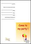 Free printable birthday party invitations - Party elephant design