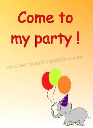 Free printable birthday party invitations