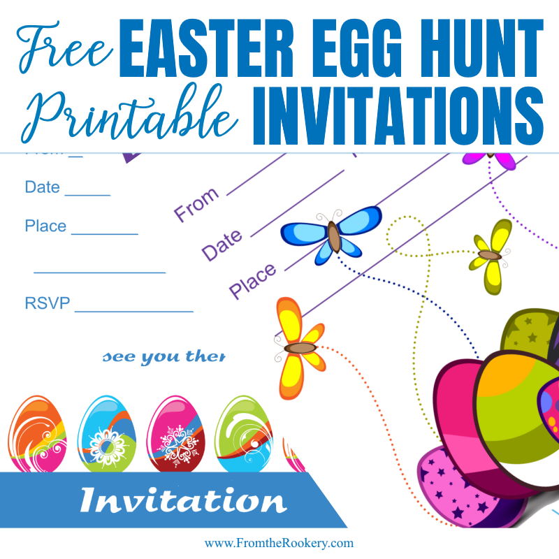 Printable Easter Egg Hunt Party Invitations