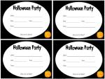 Black and white printable Halloween invites