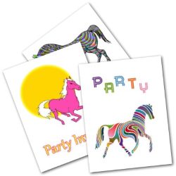 Horse Party Invite Cards - Free Printable