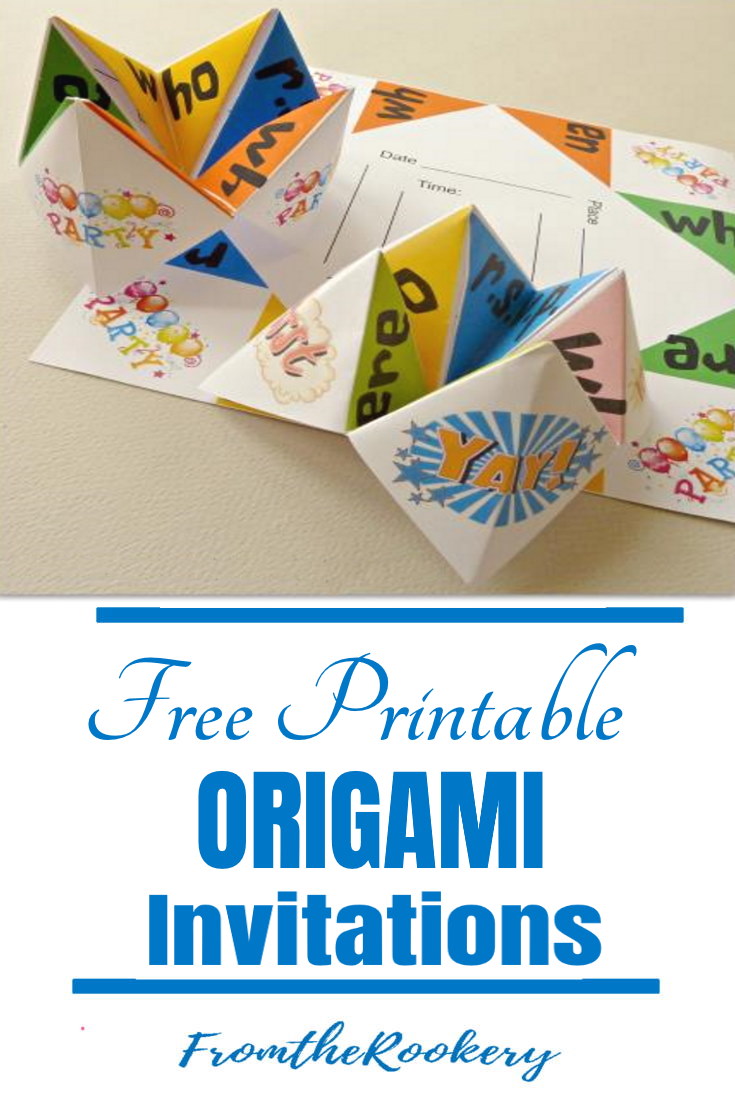 Free Printable Origami Invitations