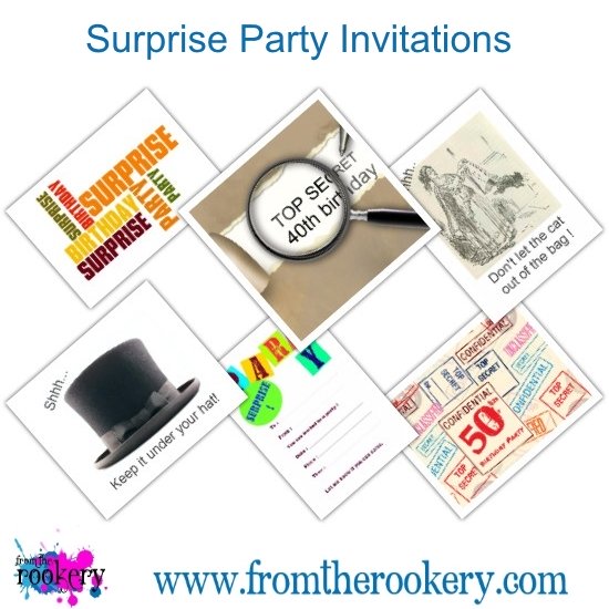 Printable surprise birthday party invitations