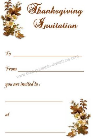 Printable Thanksgiving Invitations - Free Invite