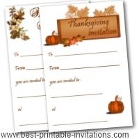 Printable Thanksgiving Invitations - Free Invites