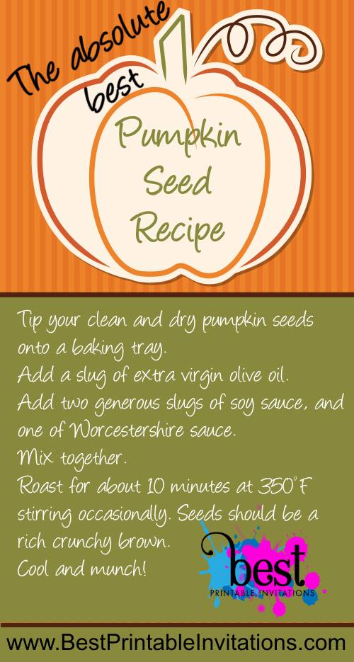 Halloween Pumpkin Seed Recipe