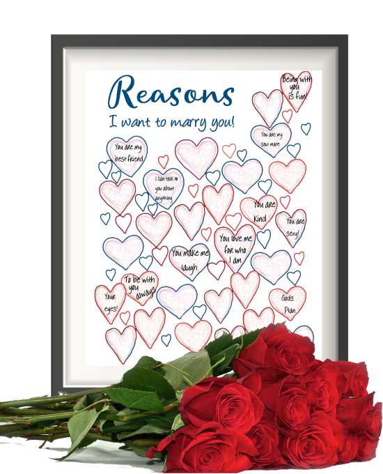 Reasons I want to marry you printable