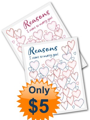 Reasons I want to Marry You INSTANT Download