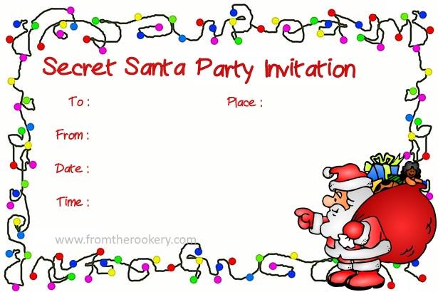 Secret Santa Party Invitations - Free Printable