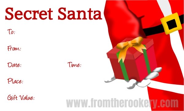 Secret Santa Party Invites
