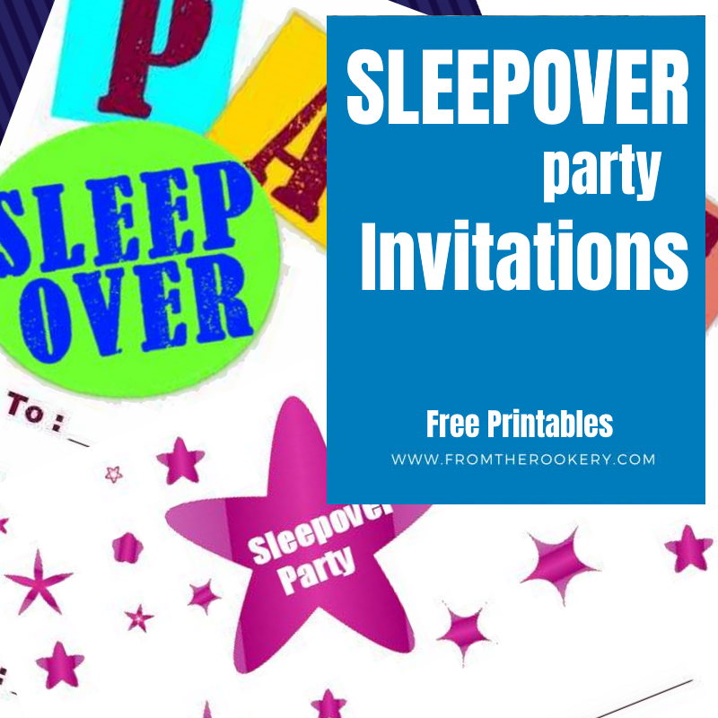 Sleepover invitations